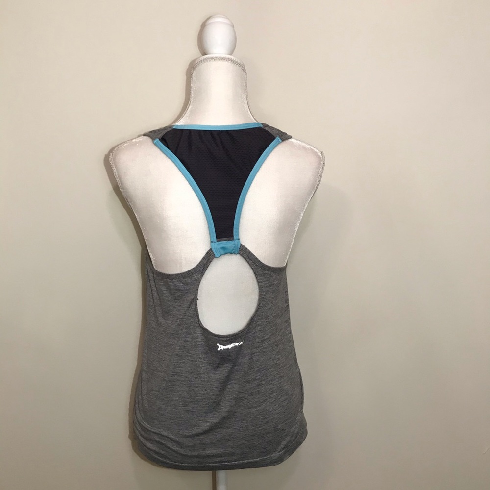 OrangeTheory Athletic Racerback Tank Top Gray Blue Medium